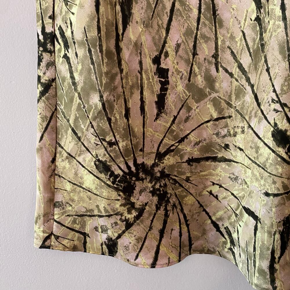 Free People Normani Bias Printed Pink Black Swirl Midi Skirt Hippie Women size 2 - Picture 4 of 8